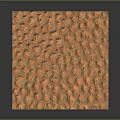 Orange Undulating Terrain With Textured Surface And Detailed Topographic Features 3d model