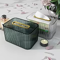 Transparent Household Storage Boxes With Tissue Holder Candle And Decorative Flower Petals