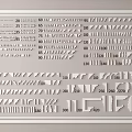 Gypsum Cornice Templates With Various Sizes And Different Shapes On Display Board