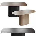 Modern Wooden Coffee Table With Round Top And Cylindrical Leg Design