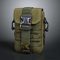 Green Crossbody Bag With Metal Buckle Adjustable Straps For Daily Use