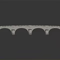 Classic Stone Arch Bridge Structure Featuring Multiple Arches Stone Piers and Smooth Deck Surface