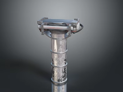 Military Grade Weapon Platform With Metallic Cylindrical Multi Layer Top Structure Design 3d model
