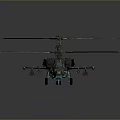 Detailed Military Combat Helicopter With Camouflage Design Rotors And Weapon Attachments