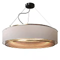 Modern Circular Black Gold Perforated Metallic Pendant Chandelier With Warm Glowing Light