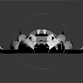 Advanced Futuristic Spaceship With Sleek Silver Black Aerodynamic Exterior Design
