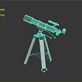 Black Telescope On Silver Tripod For Viewing Scenic Natural Landscapes