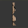 Natural Stone Wood Decorative Material with Rough Surface Texture and Earthy Brown Beige Patterns Design