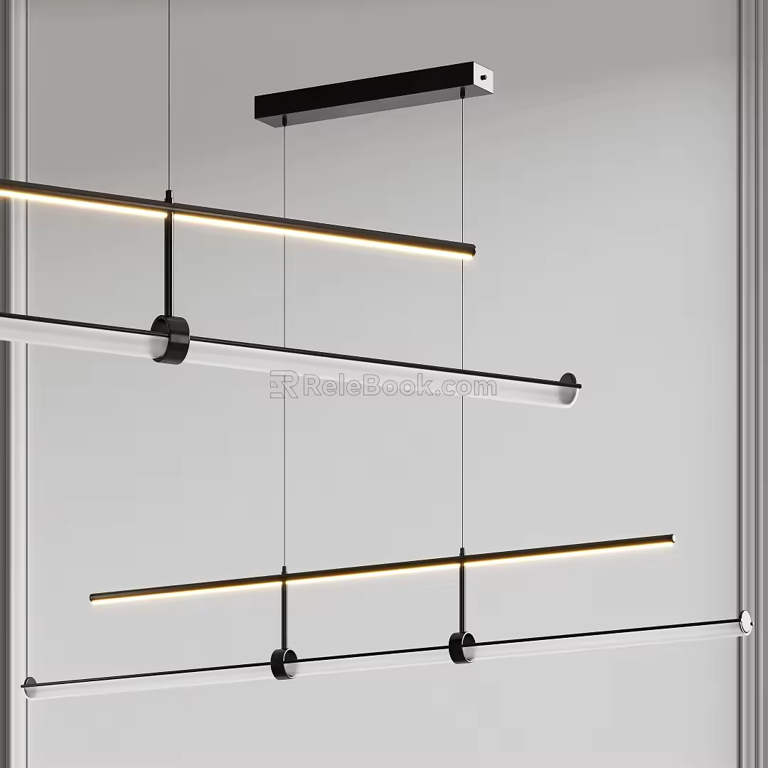 Modern chandelier 3d model