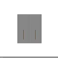 Modern Wardrobe With Sleek White Design Vertical Stripes And Metal Handles