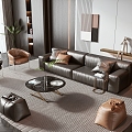 Minotti sofa coffee table combination 3d model