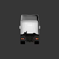 White Commercial Utility Tractor Unit with Yellow Top Warning Lights and Black Wheels