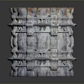 Rusty Metal Mechanical Part With Layered Structure And Gear Like Edges On Dark Background