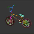 Colorful Children's Bicycle With Fun Stylish Frame And Vibrant Wheel Designs