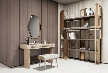 Light Luxury Dressing Table 3d model