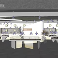 Modern Luxury Jewelry Store Interior With Elegant Display Counters And Lighting 3d model