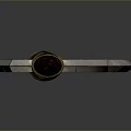 Medieval Double Bladed Axe With Wooden Handle And White Straps