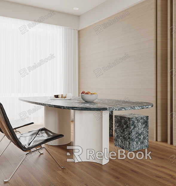 Minimalist Restaurant Dining Table and Chair Dining Table Dining Chair Leather Dining Chair Stool Fruit Plate Table and Chair Combination model