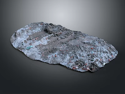 Stone Wood Decorative Tray with Natural Texture and Handcrafted Design for Home Decor 3d model