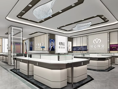 Modern Jewelry Store 3d model