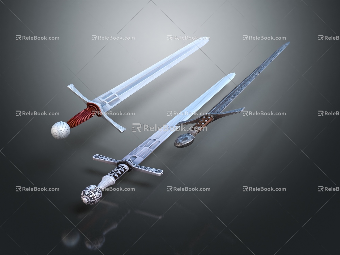 Modern Sword Officer Sword Long Sword 3d model