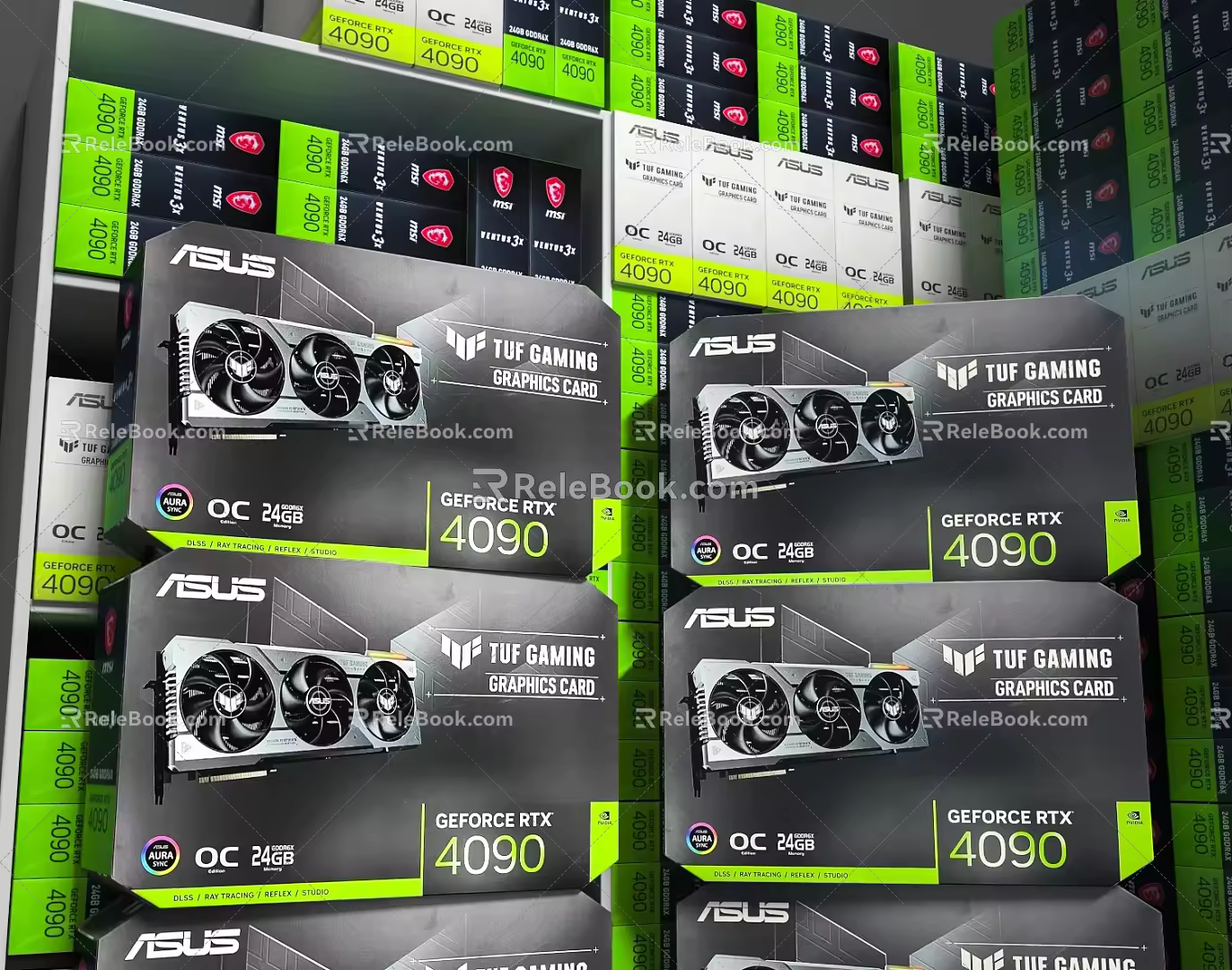 Graphics card RTX4090 host assembly computer shop computer city Avida 3d model
