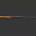 Classic Double Barrel Shotgun With Wooden Stock Black Barrels And Red Logo