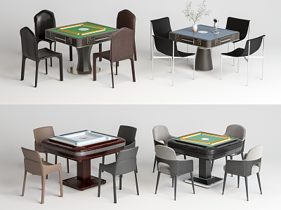 Modern Mahjong Table and Chair Mahjong Table Chess and Card Table model