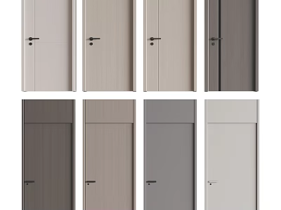 Sleek Modern Hinged Doors With Multiple Color Options And Minimalist Design For Interior 3d model