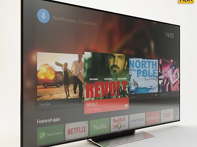 Smart TV With Streaming Services Like Netflix Hulu And Voice Control Features 3d model