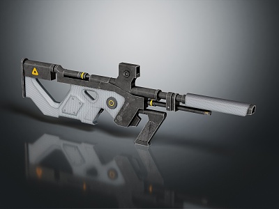 modern sci-fi rifle sci-firearms 3d model