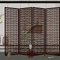 New Chinese Style Screen Partition 3d model