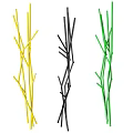 Modern Slim Yellow Black Green Hangers with Minimalist Design for Closet Organization