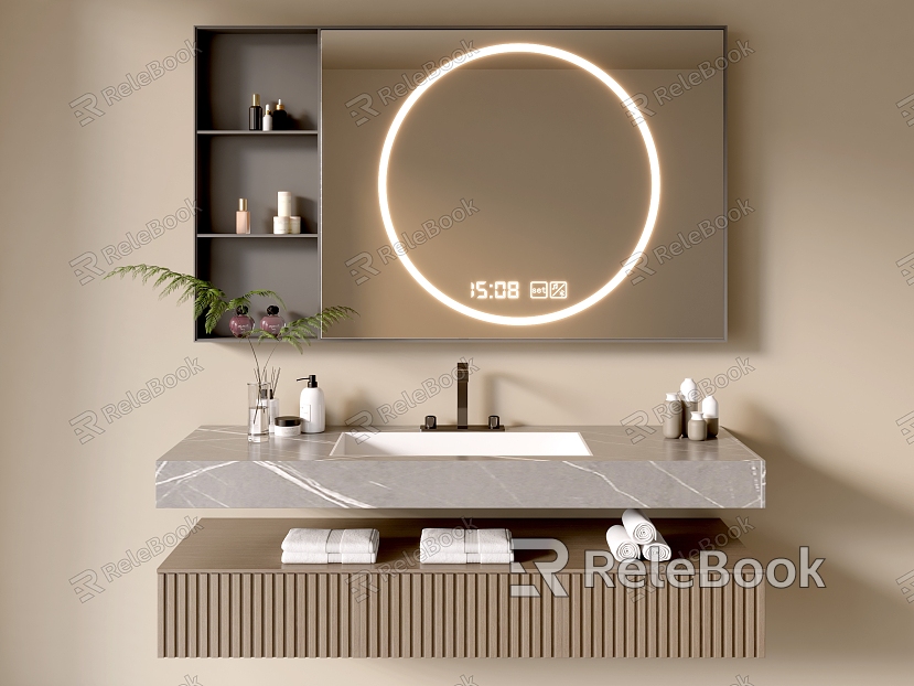 Modern Bathroom Cabinet Bathroom Basin Bathroom Ornaments model