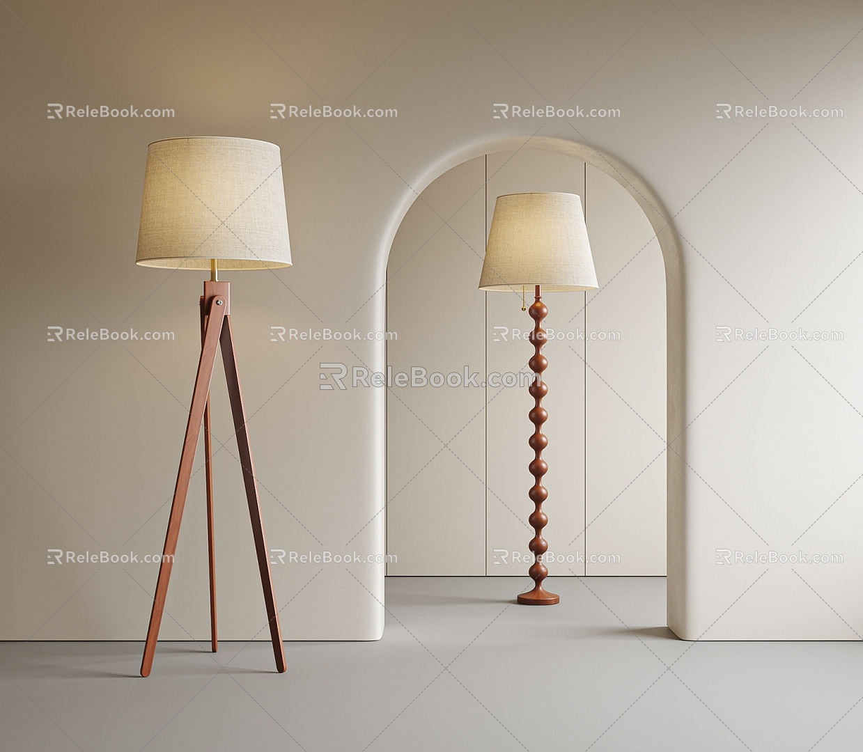 Modern floor lamp 3d model