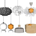 Various Modern Pendant Light Designs With Floral Spherical And Metallic Fabric Styles