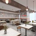 Fast food restaurant Modern restaurant 3d model