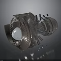 Aerospace Engine Turbine Structure With Precision Metal Components and Internal Design