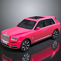 Pink Rolls Royce SUV With Black Roof And Luxury Alloy Wheels Design