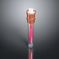 Transparent Glass Tube With Copper Top And Red Scale Markings