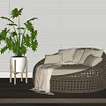 Lazy Sofa Bamboo Lazy Sofa 3d model