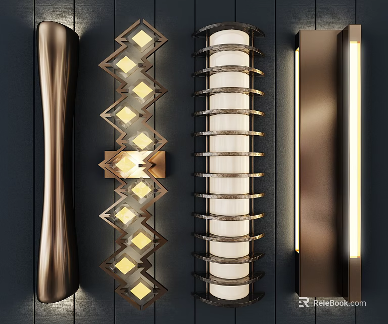 Inflatable Wall Lamps With Different Designs And Lighting Features For Home Decor 3d model