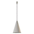 Pendant Lights with Golden Top White Frosted Cone Shade and Transparent Long Bar Chain Hanging