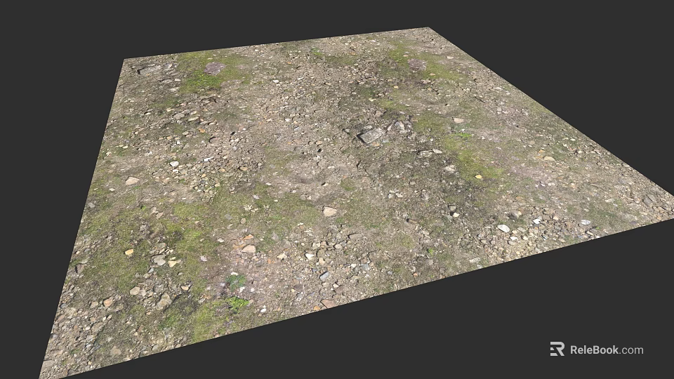 Natural Ceiling Design With Moss Pebbles Earthy Tones And Textures 3d model 
