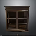 Traditional Wooden Cabinet With Double Panel Door And Ornate Base Design