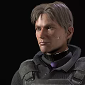 Man In Tactical Vest With Knee Pads Holding Pistol