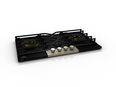 Natural gas cooker 3d model