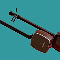 Traditional Wooden String Instruments With Strings And Sound Box On Blue Background 3d model