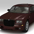 Dark Red Sedan Car With Modern Grille And Silver Alloy Wheels Design