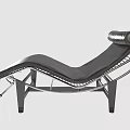 Modern Black Leather Lounge Chair With Stylish Metal Frame And Comfortable Design
